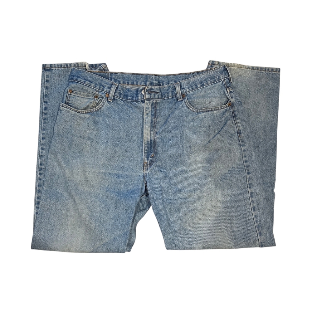 Mens Levis 550 Relaxed Straight Leg Light Wash Blue Demin Jeans